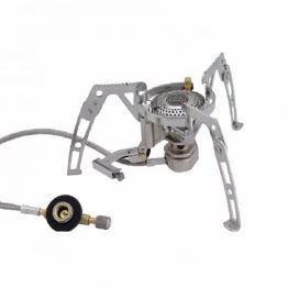 Горелка туристическая складная Tramp TRG-010 с пьезоподжигом и шлангом